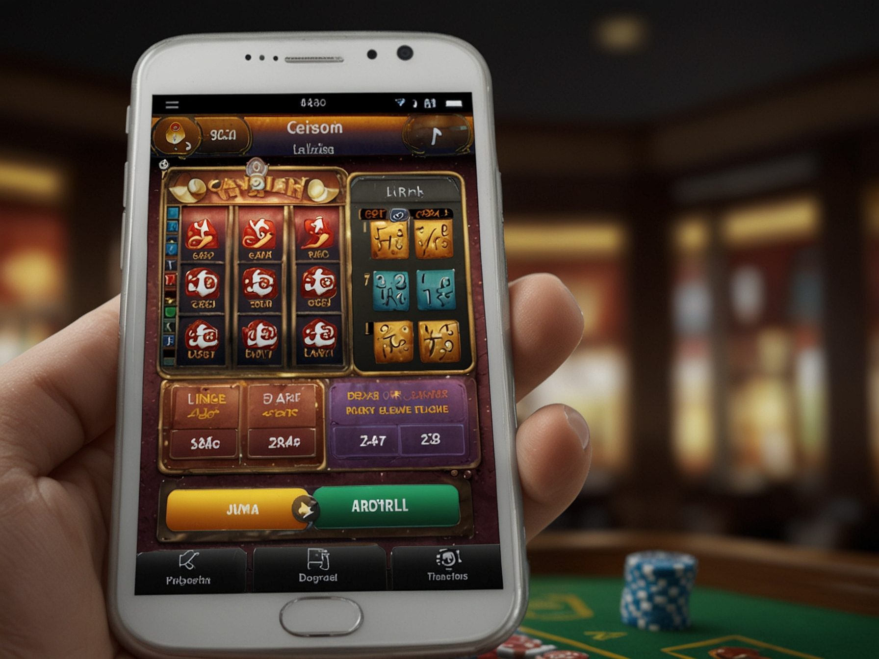 Elon Casino mobile app on phone screen